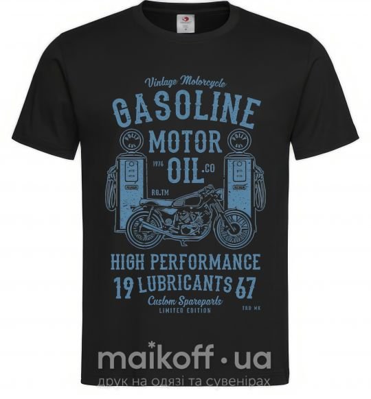 Мужская футболка Gasoline Motor Oil Черный фото