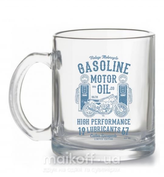 Чашка стеклянная Gasoline Motor Oil Прозрачный фото