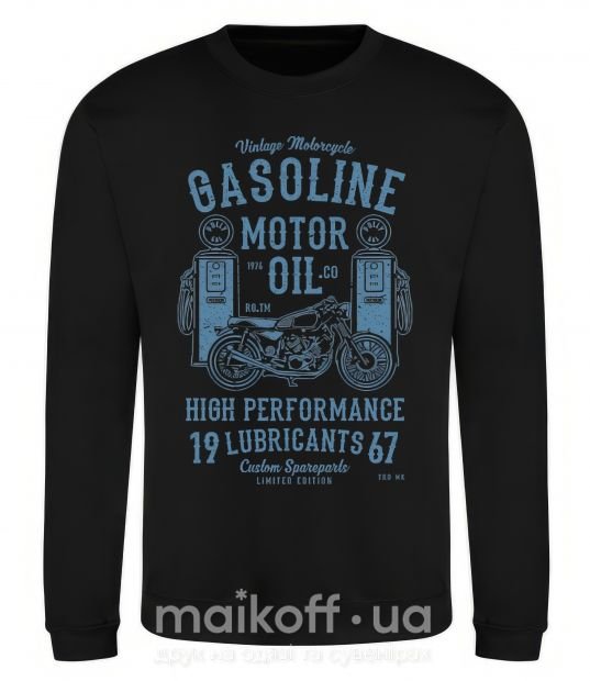 Світшот Gasoline Motor Oil Чорний фото