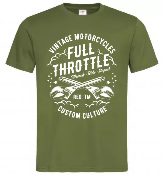 Мужская футболка Full Throttle Оливковый фото