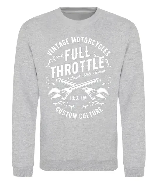 Свитшот Full Throttle Серый меланж фото