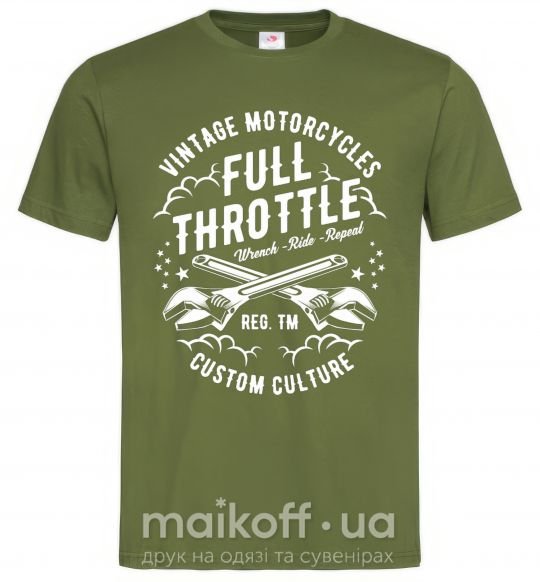 Мужская футболка Full Throttle Оливковый фото