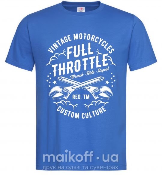 Чоловіча футболка Full Throttle Яскраво-синій фото