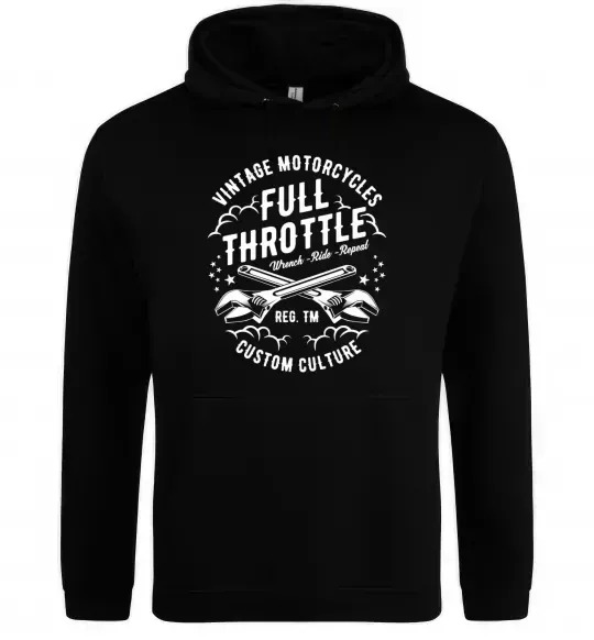 Мужская толстовка (худи) Full Throttle Черный фото