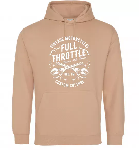 Мужская толстовка (худи) Full Throttle Песочный фото