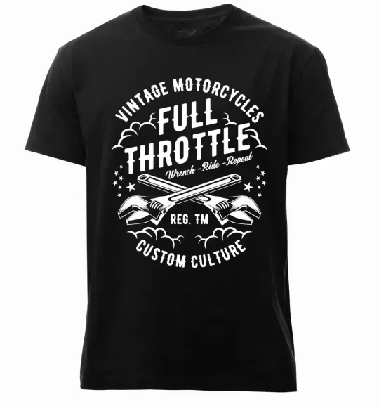 Чоловіча преміум футболка Full Throttle Чорний фото