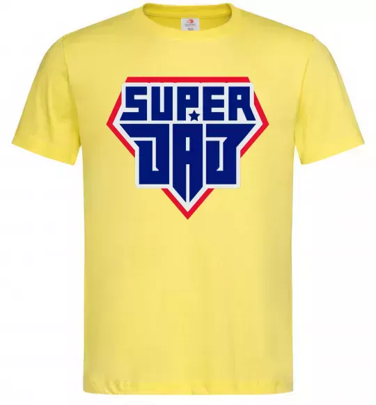 Чоловіча футболка Super Dad красный с синим Лимонний фото