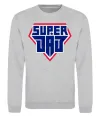 Свитшот Super Dad красный с синим Серый меланж фото