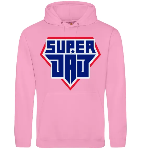Чоловіча толстовка (худі) Super Dad красный с синим Рожевий фото