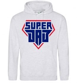 Чоловіча толстовка (худі) Super Dad красный с синим Чоловіча толстовка (худі) Super Dad красный с синим