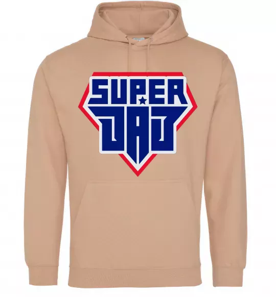 Чоловіча толстовка (худі) Super Dad красный с синим Пісочний фото