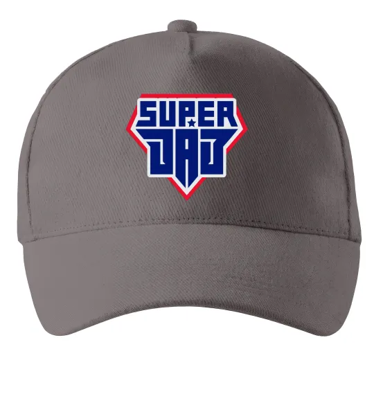 Кепка Super Dad красный с синим Серый фото
