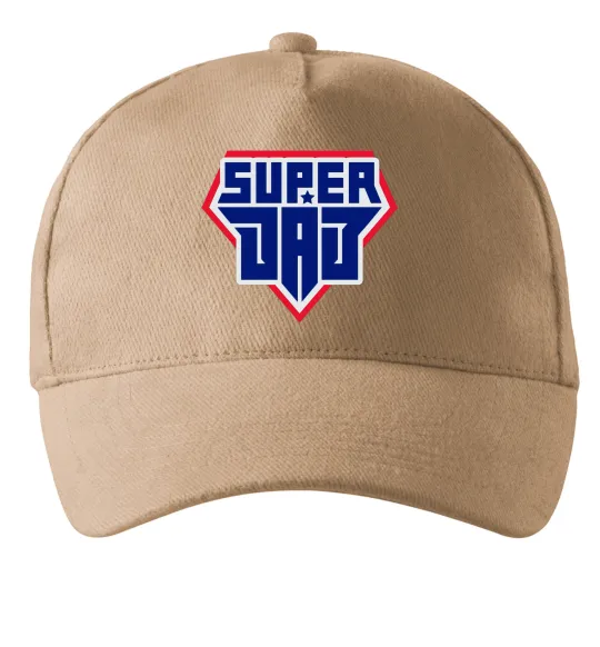 Кепка Super Dad красный с синим Песочный фото