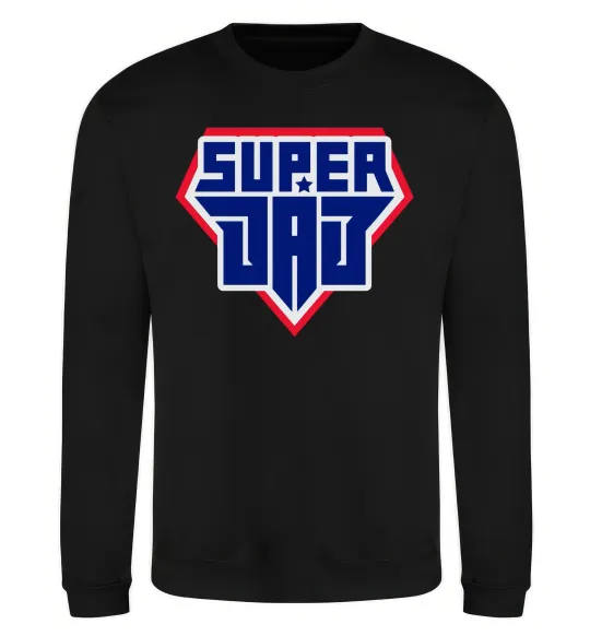 Свитшот Super Dad красный с синим Черный фото