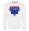 Свитшот Super Dad красный с синим Белый фото