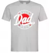 Чоловіча футболка Best dad ever в кругу Сірий фото