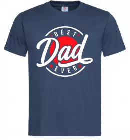 Мужская футболка Best dad in galaxy Темно-синий фото Мужская футболка Best dad in galaxy Темно-синий фото