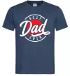 Чоловіча футболка Best dad ever в кругу Темно-синій фото