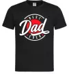 Чоловіча футболка Best dad ever в кругу Чорний фото
