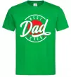 Чоловіча футболка Best dad ever в кругу Зелений фото
