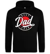 Чоловіча толстовка (худі) Best dad ever в кругу Чорний фото