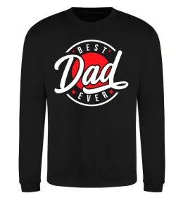 Свитшот Best dad in the galaxy Черный фото