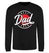 Світшот Best dad ever в кругу Чорний фото