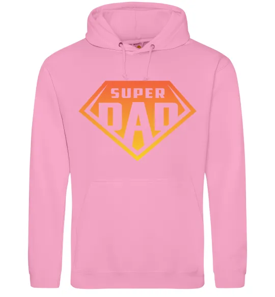 Мужская толстовка (худи) Super dad red Розовый фото