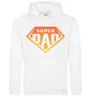 Мужская толстовка (худи) Super dad red Белый Мужская толстовка (худи) Super dad red Белый фото