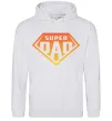 Мужская толстовка (худи) Super dad red Серый меланж Мужская толстовка (худи) Super dad red Серый меланж фото