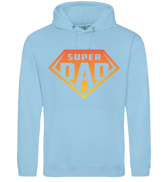 Мужская толстовка (худи) Super dad red Голубой фото