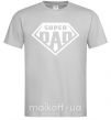 Мужская футболка Super dad белый Серый фото