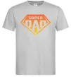 Мужская футболка Super dad red Серый фото