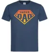 Мужская футболка Super dad red Темно-синий фото