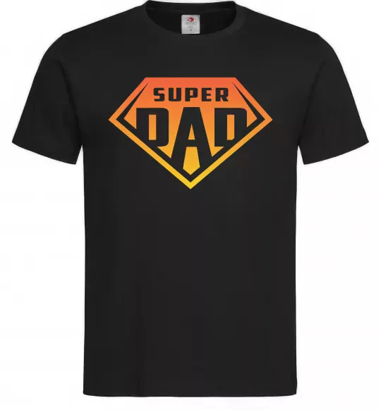 Мужская футболка Super dad red Черный фото