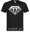 Мужская футболка Super dad белый Черный фото
