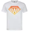 Мужская футболка Super dad red Белый фото