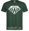 Мужская футболка Super dad белый Темно-зеленый фото
