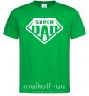 Мужская футболка Super dad белый Зеленый фото