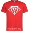 Мужская футболка Super dad белый Красный фото