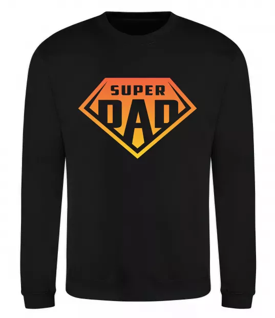 Свитшот Super dad red Черный фото