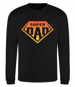 Свитшот Super dad red Черный фото