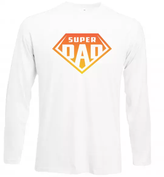 Лонгслив Super dad red Белый фото