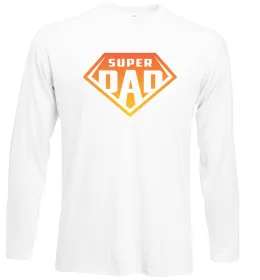 Лонгслив Super dad red Белый фото