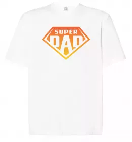 Футболка Оверсайз Super dad red Белый фото