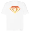 Футболка Оверсайз Super dad red Белый фото