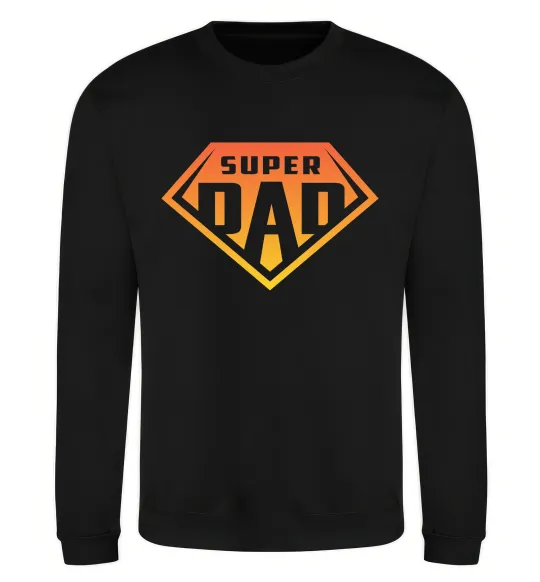 Світшот Super dad red Чорний фото