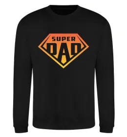 Світшот Super dad red Чорний фото