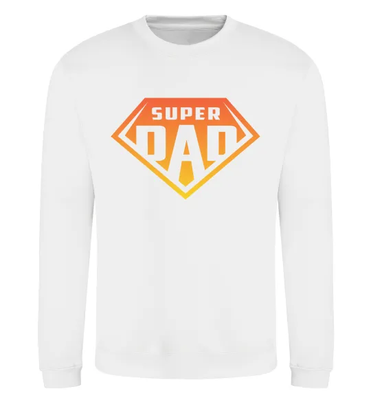 Світшот Super dad red Білий фото