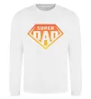 Світшот Super dad red Білий фото